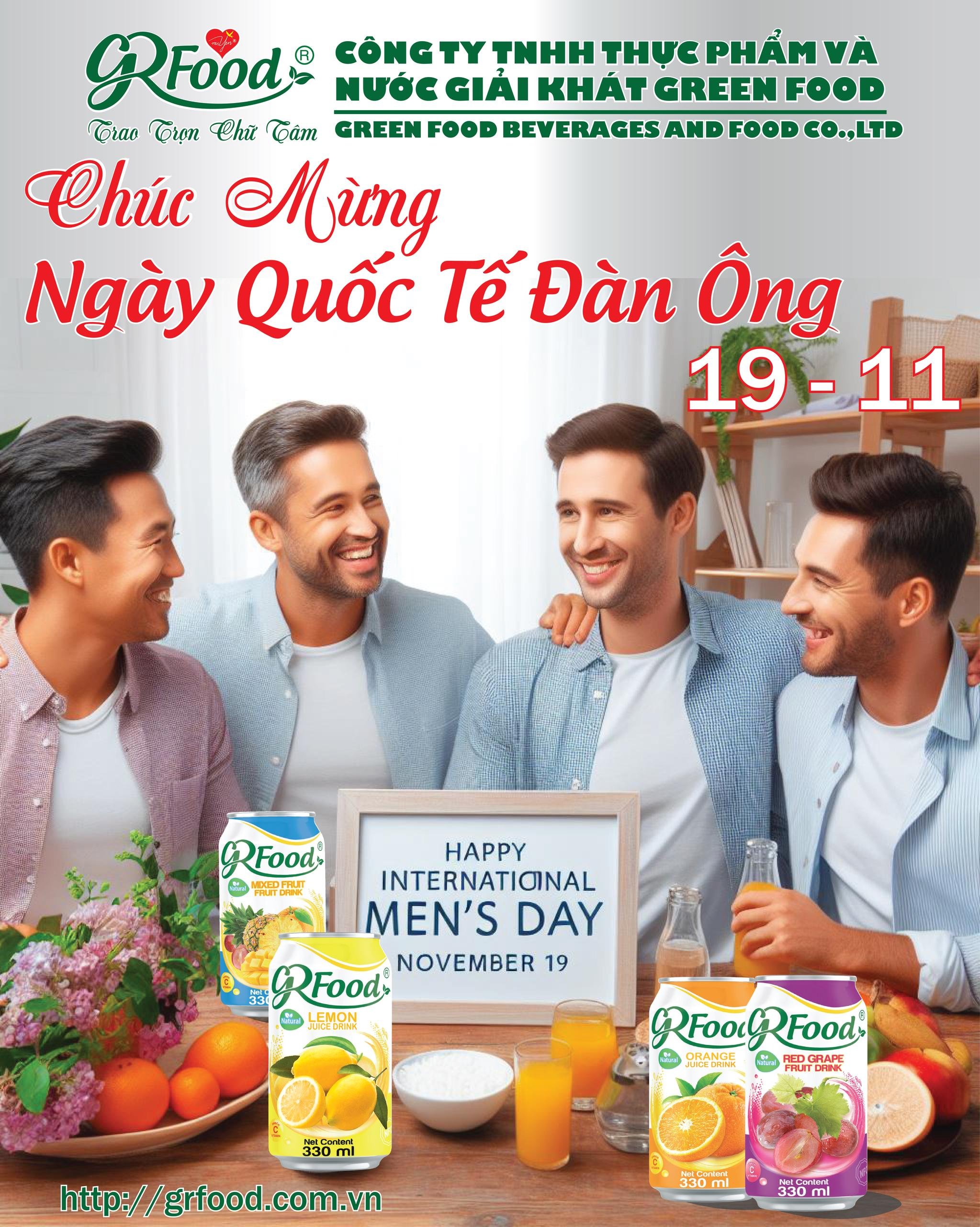 NGUỒN XANH CHÚC MỪNG NGÀY QUỐC TẾ NAM GIỚI 19.11