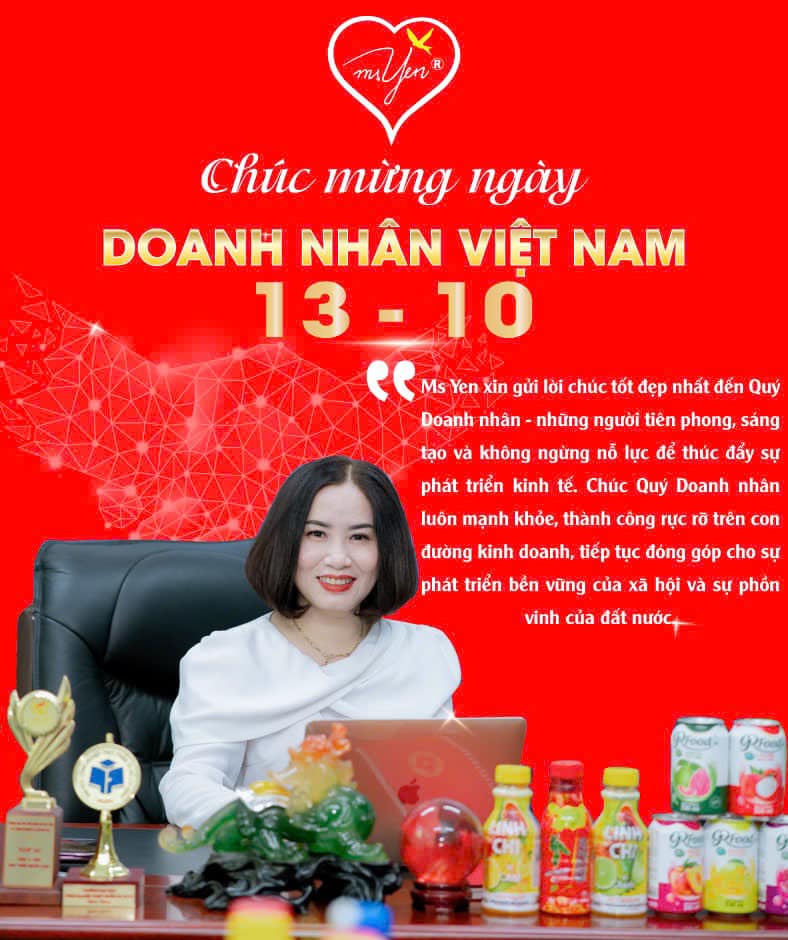 MS YEN CHÚC MỪNG NGÀY DOANH NHÂN VIỆT NAM 13/10 "VINH DANH NHỮNG NGƯỜI DẪN ĐƯỜNG"